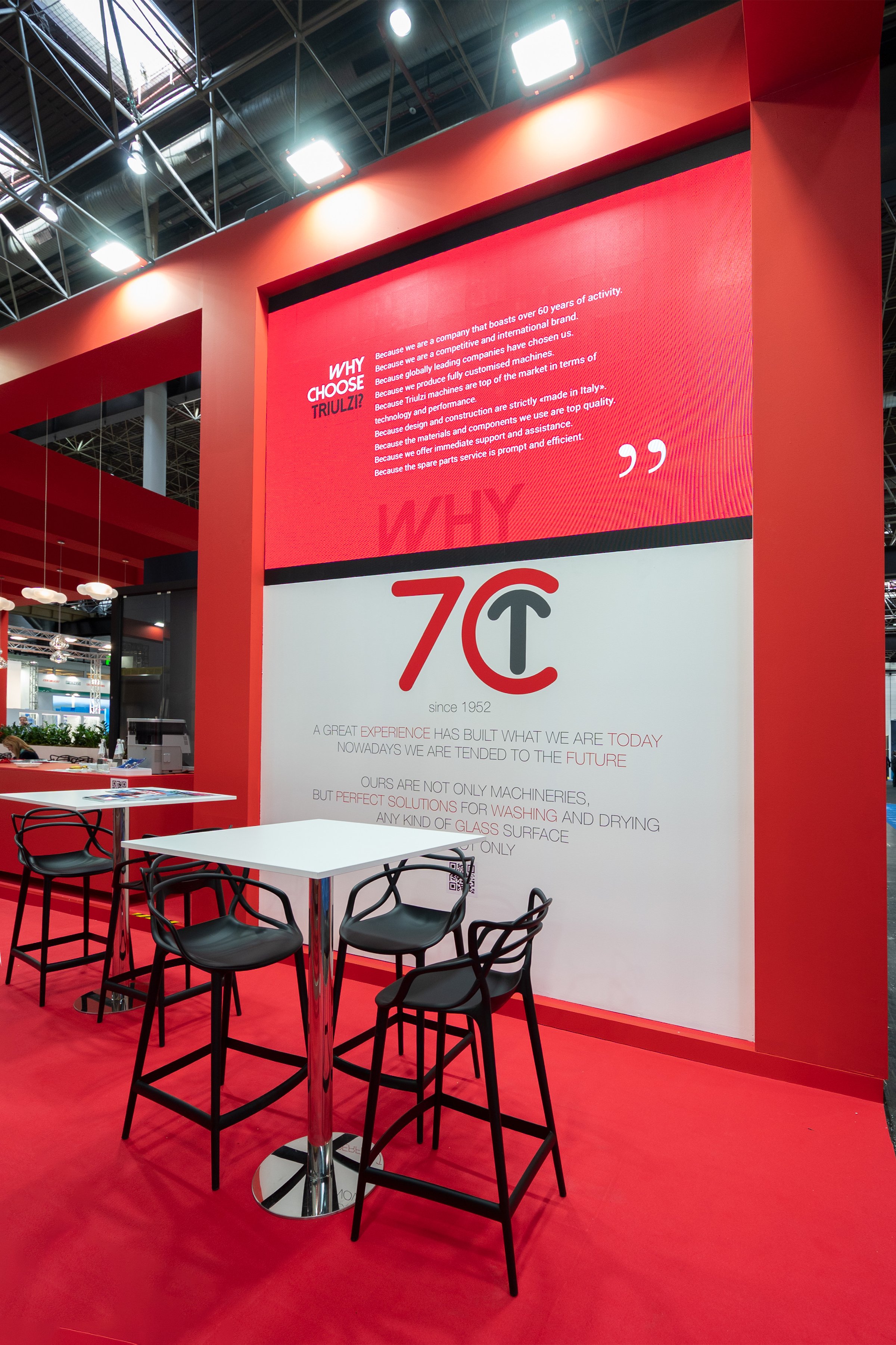 Dettaglio della struttura dello stand Triulzi a Glasstec
