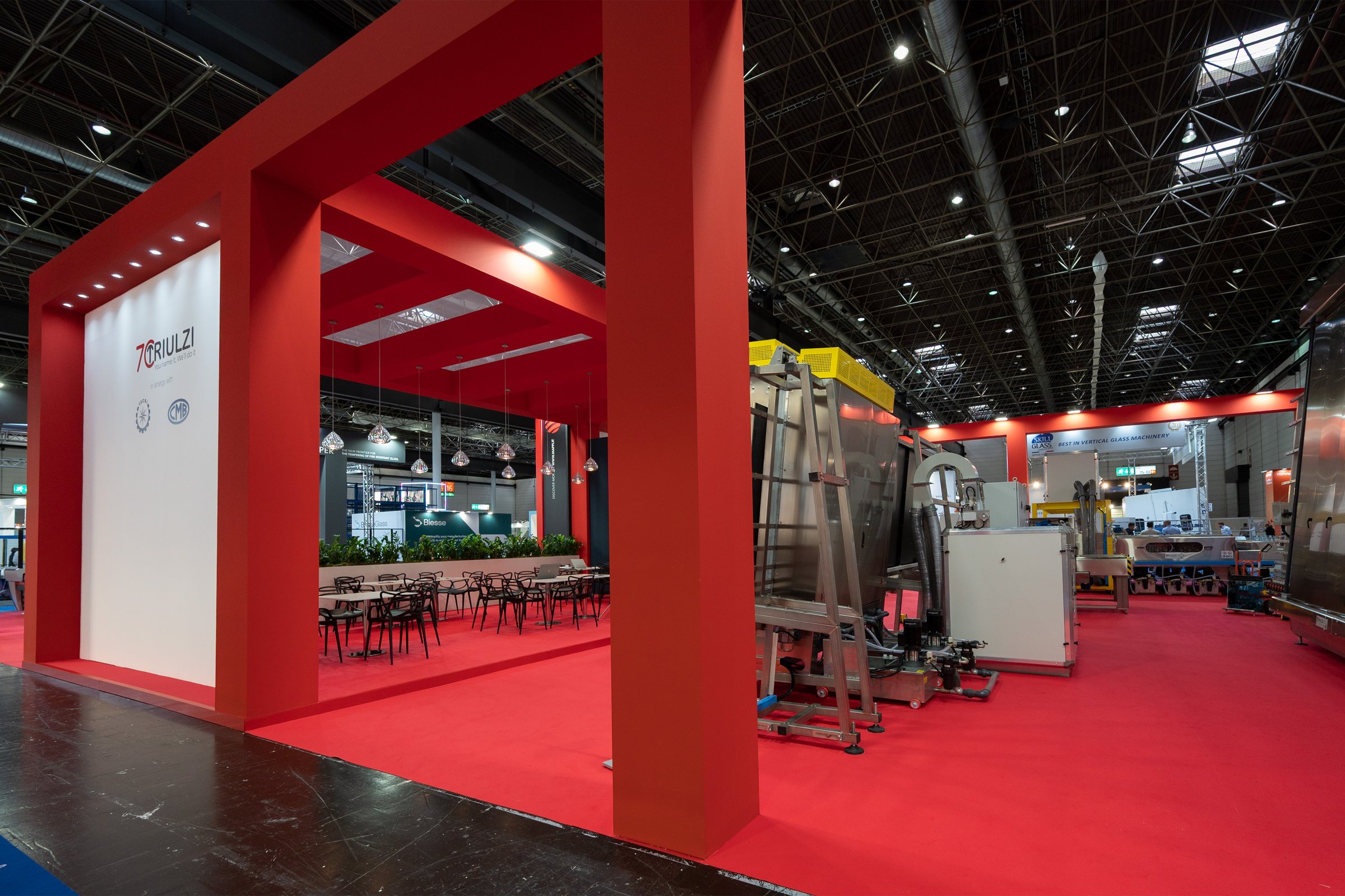 Sala meeting privata dello stand Triulzi a Glasstec